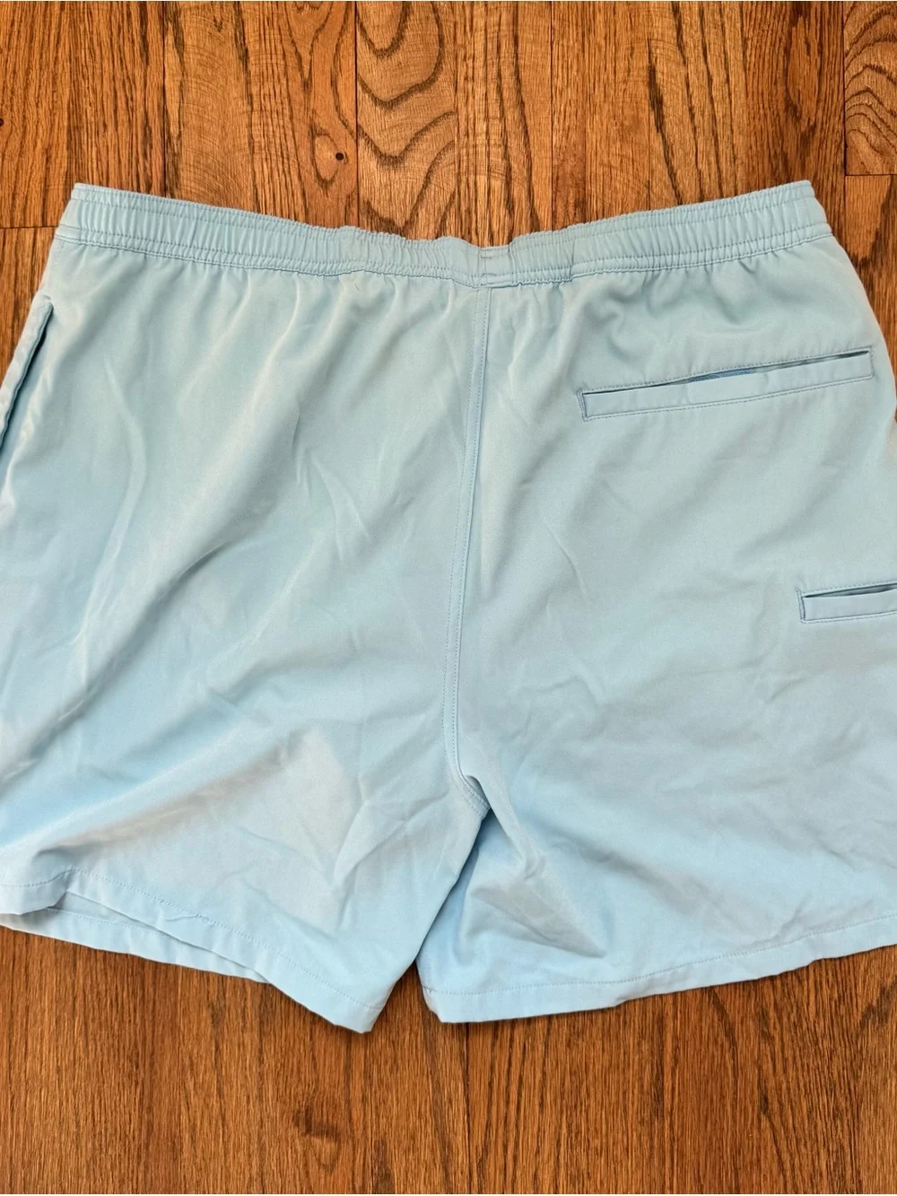 Huk Men’s Light Blue Swim Shorts with Coral Drawstring XL